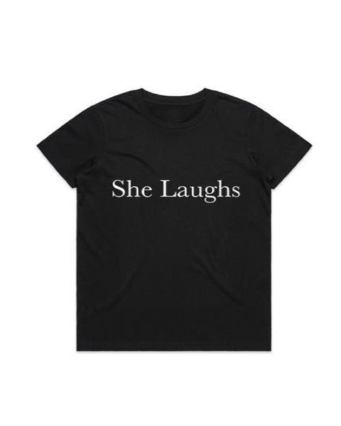 SALE BY MARY T-SHIRT/ SHE LAUGHS